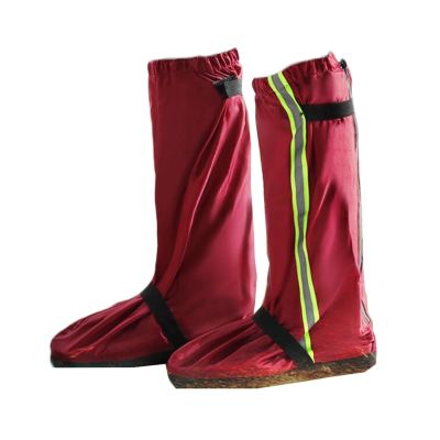 Warm Leg Gaiters with Hook-and-Loop Closure, Red, 2XL