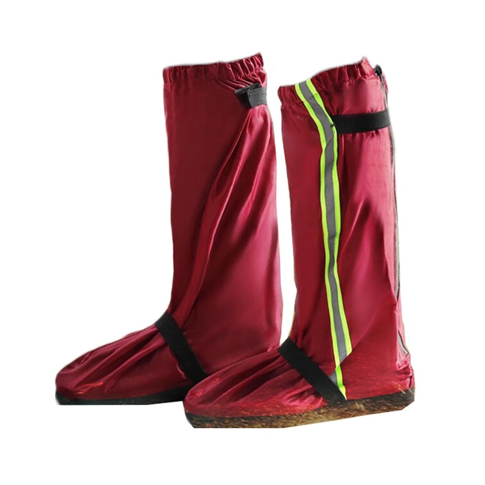 Warm Leg Gaiters with Hook-and-Loop Closure, Red, 2XL