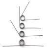 V-Shaped Torsion Spring, 0.7 mm x 6 mm x 8 Coils x 120°, Spring Steel, 10 pcs view 3