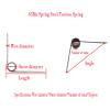 V-Shaped Torsion Spring, 1.6 mm x 15 mm x 8 Turns x 60°, Spring Steel, 5 pcs view 2