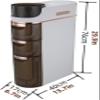 RCJCQSR 3-Tier Slim Bathroom Floor Cabinet with Wheels view 2