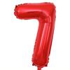 Red Number 7 Foil Balloon, 100 cm view 1
