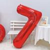 Red Number 7 Foil Balloon, 100 cm view 4