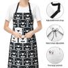 hihihihihihihihi Cat Faces and Paws Waterproof Apron with Pockets, Adjustable Bib Apron for Cooking, Gardening, Baking, Service, and Ice Bars, One Size view 3