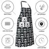 hihihihihihihihi Cat Faces and Paws Waterproof Apron with Pockets, Adjustable Bib Apron for Cooking, Gardening, Baking, Service, and Ice Bars, One Size view 4
