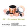 5-Piece 36 × 40 × 20 mm SF-1 Composite Bearings, Oil-Free Liner view 3