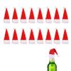 10 Mini Christmas Hats, Small Santa Hats, Felt Christmas Cutlery Holders for Eggs, Candy and Bottle Decoration (10) view 1