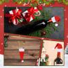 10 Mini Christmas Hats, Small Santa Hats, Felt Christmas Cutlery Holders for Eggs, Candy and Bottle Decoration (10) view 3