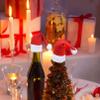 10 Mini Christmas Hats, Small Santa Hats, Felt Christmas Cutlery Holders for Eggs, Candy and Bottle Decoration (10) view 4