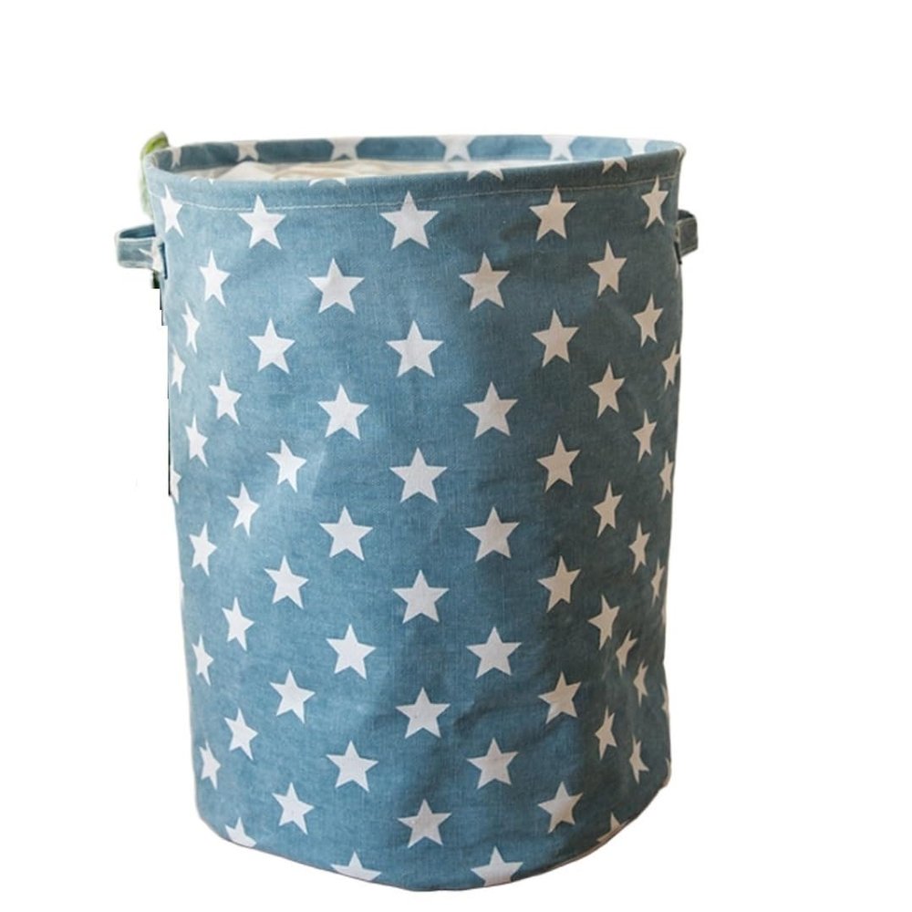 Snowflyk Large Waterproof Laundry Basket, Linen Fabric Storage Organizer, 13.7 x 17.7 in