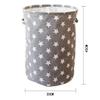 Snowflyk Large Waterproof Laundry Basket, Linen Fabric Storage Organizer, 13.7 x 17.7 in view 2