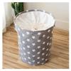 Snowflyk Large Waterproof Laundry Basket, Linen Fabric Storage Organizer, 13.7 x 17.7 in view 3