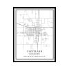Cleveland, Mississippi Wall Art City Map, Unframed Canvas, 9 x 11 in view 1