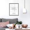 Cleveland, Mississippi Wall Art City Map, Unframed Canvas, 9 x 11 in view 2