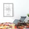 Cleveland, Mississippi Wall Art City Map, Unframed Canvas, 9 x 11 in view 4