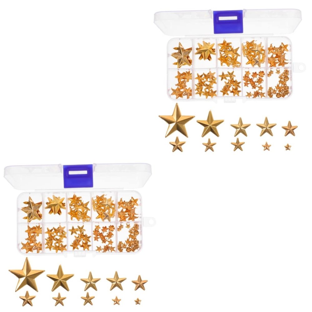 SEWACC 300-Piece Gold Metal Rivet Kit for Clothing, Bags, Shoes, Hats and Leathercraft
