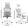 FUKEFUZ Ergonomic Office Chair, Height-Adjustable, 3D Lumbar Support, Flip-Up Armrests, Black view 2