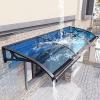 Front Door Awning with Side Panel, Aluminum Alloy Brackets, Rain and Snow Protection view 1