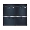 Metzler XXL Mailbox System for 4 Households, Anthracite RAL 7016, Wall-Mounted, 390 x 1031 x 116 mm, BK212 view 1