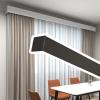 Vibeo Wall-Mounted Curtain Track Box with Hooks, 3-in-1 Curtain Track, Customizable Length, Quiet Sliding, Black, 5.0 m (16.4 ft) view 1