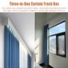 Vibeo Wall-Mounted Curtain Track Box with Hooks, 3-in-1 Curtain Track, Customizable Length, Quiet Sliding, Black, 5.0 m (16.4 ft) view 2