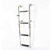 4-Step Folding Telescoping Boat Ladder, Stainless Steel, 300 lb Capacity view 1