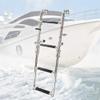 4-Step Folding Telescoping Boat Ladder, Stainless Steel, 300 lb Capacity view 2