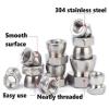 M6 Stainless Steel Acorn Hex Cap Nuts, 304 Stainless Steel, Removable Anti-Theft Nuts, 10-Pack view 4