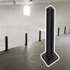 Square Stainless Steel Glass Railing Post Set with Screws, Black Corner Post, 80 cm view 1