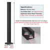 Square Stainless Steel Glass Railing Post Set with Screws, Black Corner Post, 80 cm view 4