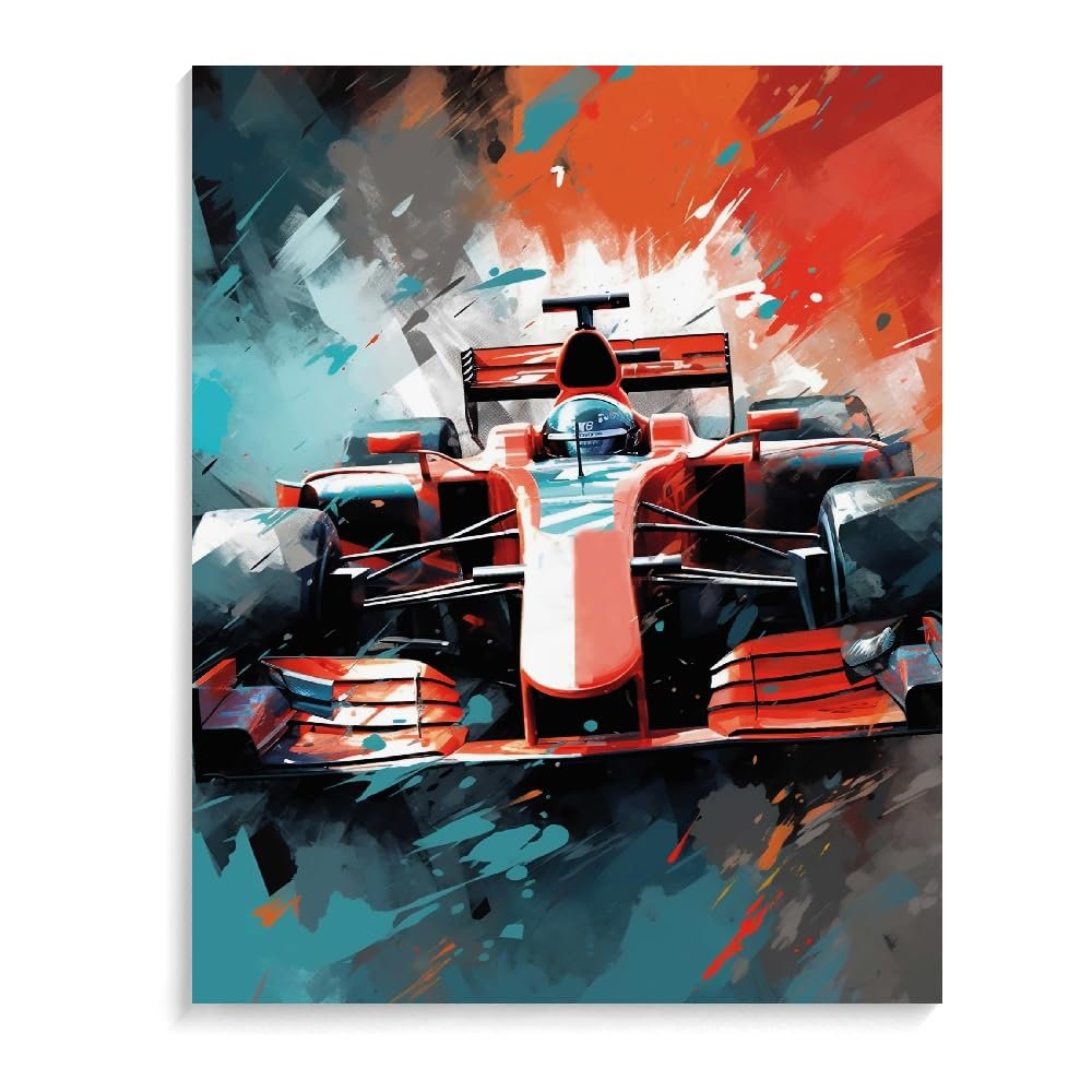 ZHXXFD Sports Car Paint by Numbers Kit with Frame, 16 x 20 in