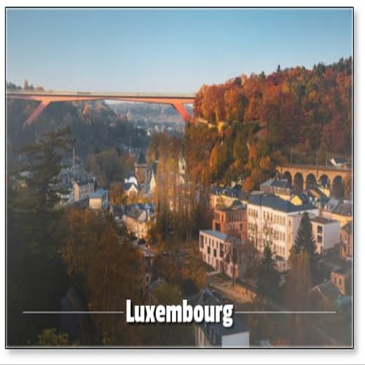 Refrigerator Magnet, Design 18, Luxembourg City