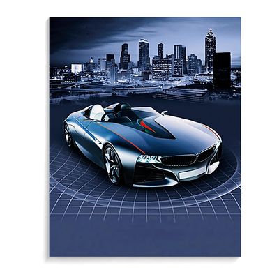 ZHXXFD Paint by Numbers Sports Car with Frame, 40 x 50 cm, DIY Canvas Kit, A28
