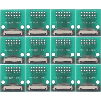 SOLUSTRE 10-Piece 12-Pin FPC Connector Socket Adapter Boards