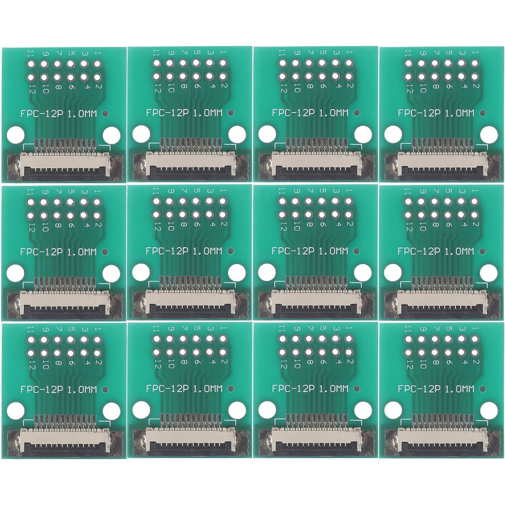 SOLUSTRE 10-Piece 12-Pin FPC Connector Socket Adapter Boards