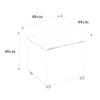 Footstool, Ottoman, Chair, Stool, Footstool with Storage, Non-Slip Mat, PU Leather Footstool, Seat Cushion, Storage Chest (Color: White) (Red) view 4