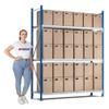 PROREGAL MAXIMUS Wide-Span Shelving Unit | Starter Unit | 350 x 175 x 40 cm | 6 Levels | Particleboard Shelves | 450 kg per Level | Light Blue/Light Gray view 2