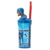 Marvel Captain America 3D Kids' Water Bottle with Lid and Straws view 3
