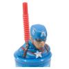 Marvel Captain America 3D Kids' Water Bottle with Lid and Straws view 4