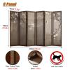 6-Panel Folding Room Divider, Indoor Privacy Screen, Style O view 2