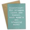 Mr. & Mrs. Panda Sympathy Card with Saying, Electrician – Bringer of Light view 1