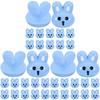 SEWACC 36-Piece Colorful Rabbit Resin Buttons for Clothing and Craft Projects view 1