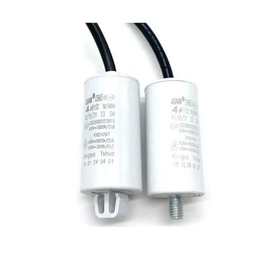 2-Piece Refrigerator/Freezer Starting Capacitor with Wire, CBB65A-2, 2.5 µF/3 µF/4 µF, 450 V, AUOQKQUT (3 µF, Screw-Mount)
