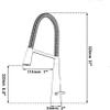 Solid Brass Kitchen Faucet, Deck-Mount Mixer with Pull-Down Spout view 3