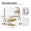 DEXNEL Large Drawstring Beach Bag, Black, One Size view 4