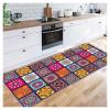 Siunwdiy Moroccan Hallway Runner Rug, Non-Slip Colorful Kitchen Runner, Washable, 70 x 220 cm view 1