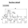 UIHMSWYAL 3090 T-Slot Aluminum Profile, Extruded, 100 × 1000 mm Rail Profile for DIY 3D Printer Workbench (1000 mm) view 2