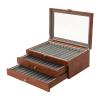 Aangeebone 34-Slot Fountain Pen Display Storage Box, Vintage Rosewood, 31 × 20 × 12.5 cm view 1