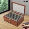 Aangeebone 34-Slot Fountain Pen Display Storage Box, Vintage Rosewood, 31 × 20 × 12.5 cm view 3