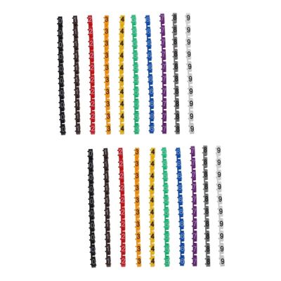 ARTIBETTER 200-Piece Colored Plastic Cable Marker Labels